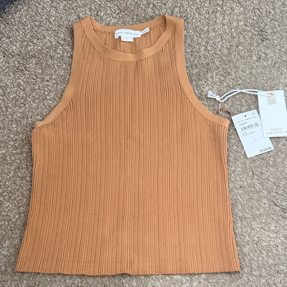 Good American Ribbed Tank Top